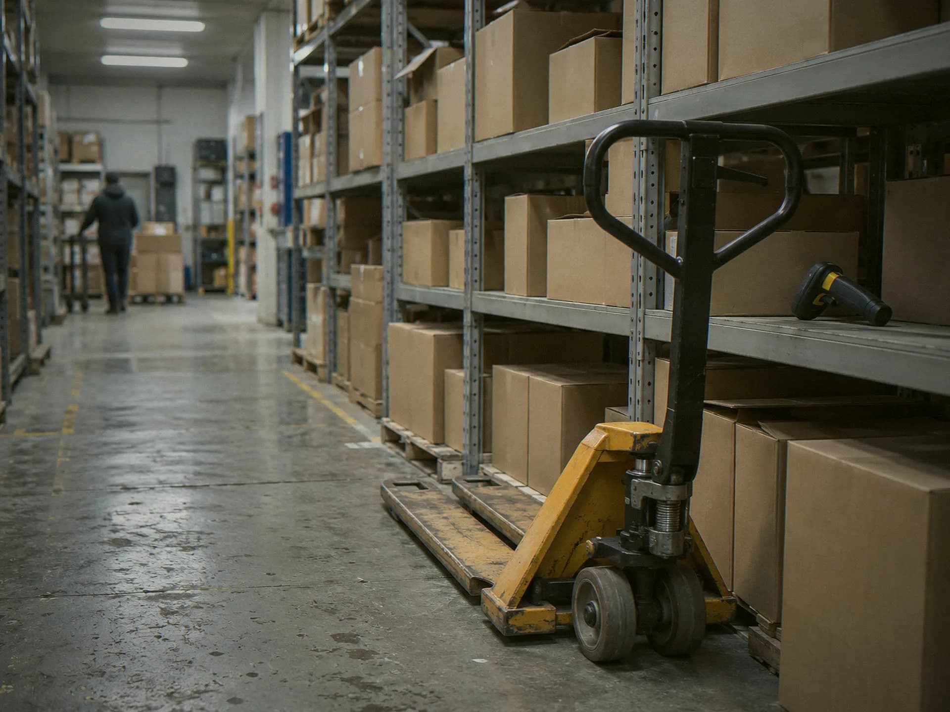 Component warehouse aisle