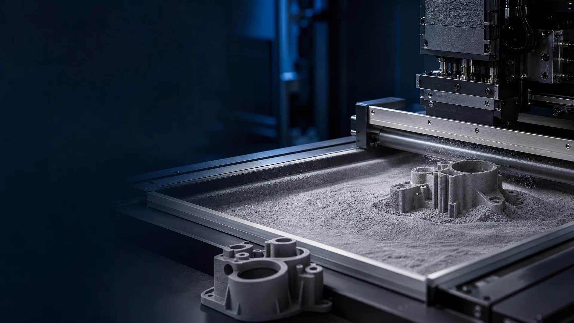 Industrial additive manufacturing producing a precision polymer part