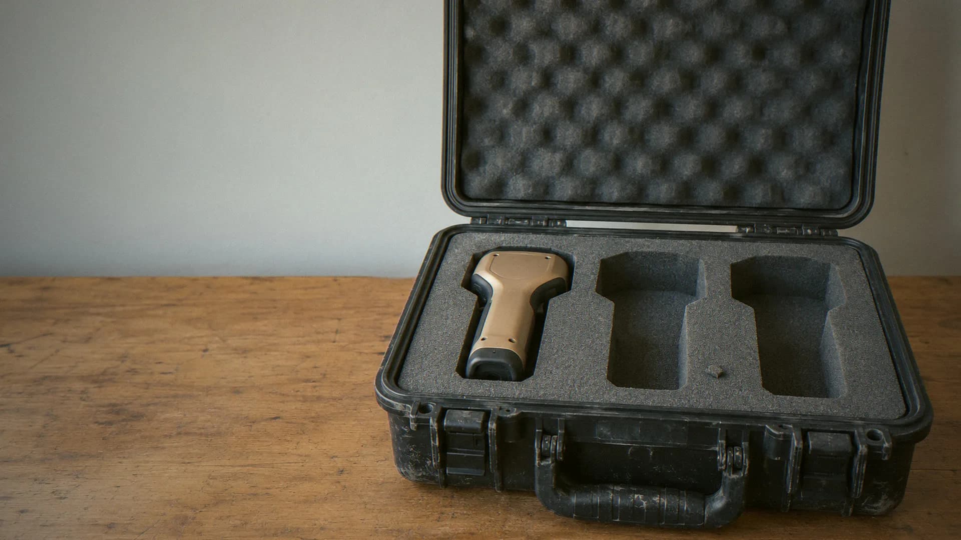 Golden sample prototype in a foam-lined case
